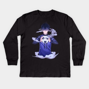 blue lock anime - Yoichi Isagi Kids Long Sleeve T-Shirt